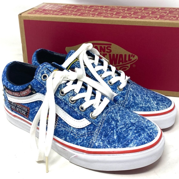 VANS Old Skool Shoe Cobra Kai Multi Canvas Sneakers Low Women's Size VN0A3WKT6GL - Picture 6 of 13